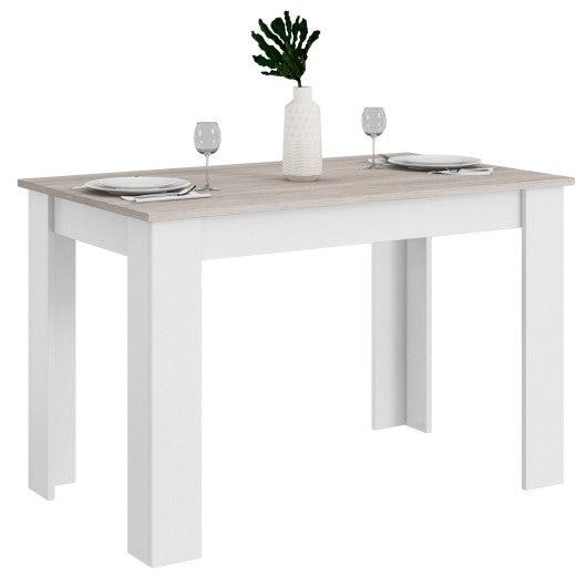 Costway 47" Light Gray Dining Table for Kitchen and Dining Room