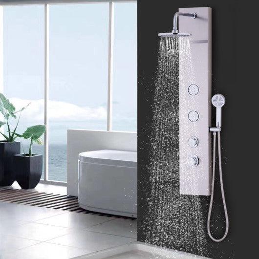 Costway 47" Stainless Shower Panel with Massage Jets Hand Shower 