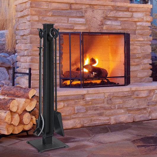 Costway 5 Pieces Fireplace Iron Fire Place Tool Set