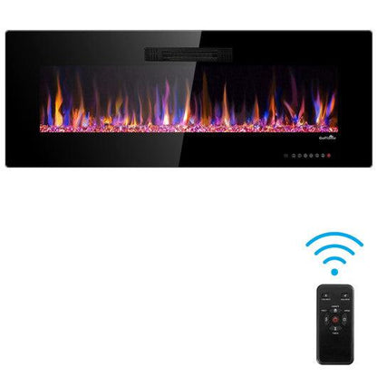 Costway 50" Recessed Wall Mounted Standing Electric Heater Electric Fireplace