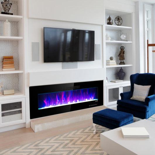 Costway 50" Recessed Wall Mounted Standing Electric Heater Electric Fireplace