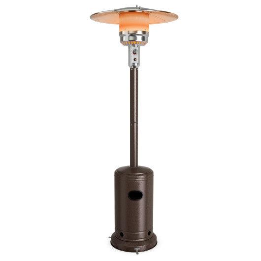 Costway 50,000 BTU Bronze Stainless Steel Propane Patio Heater with Trip Over Protection