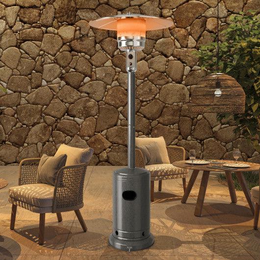 Costway 50,000 BTU Gray Stainless Steel Propane Patio Heater with Trip Over Protection