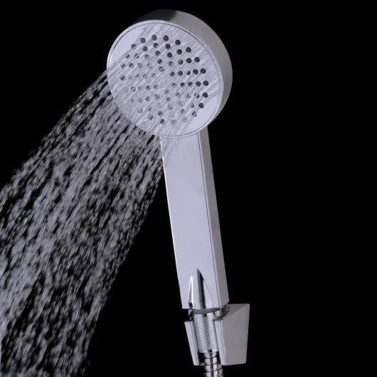 Costway 55" Tempered Glass Shower Panel with Massage Jets Hand Shower