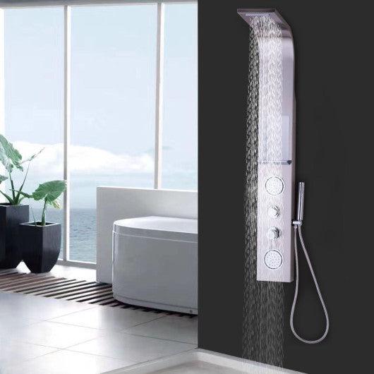 Costway 57" Stainless Steel Massage Jets Hand Shower Shower Panel