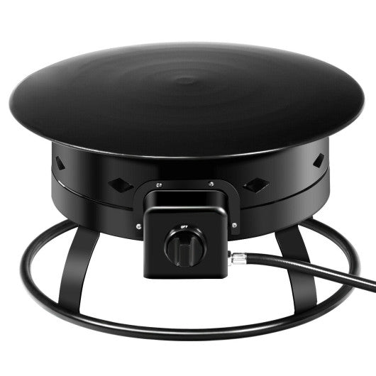 Costway 58,000 BTU Firebowl Outdoor Portable Propane Gas Fire Pit with Cover and Carry Kit