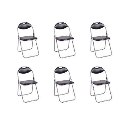 Costway 6 Pieces U-Shape Folding Chairs with Hollow Handle