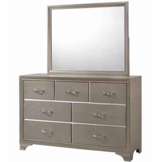 Costway 7 Drawers Dresser Chest & Mirror Set Storage Cabinet