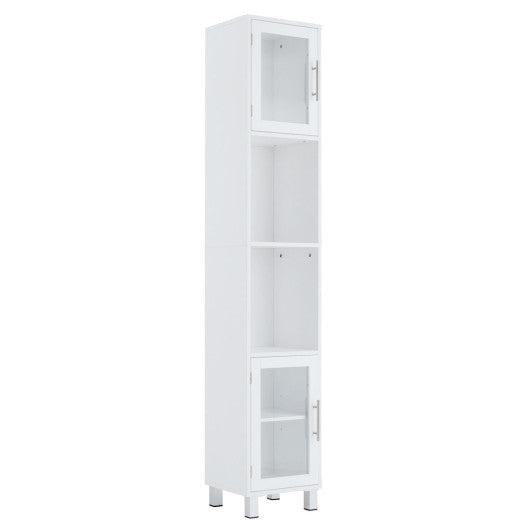 Costway 71 Inch Height Wooden Organizer Bathroom Tall Tower Storage Cabinet Unit