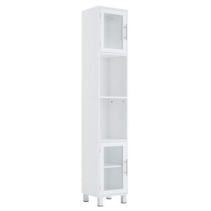 Costway 71 Inch Height Wooden Organizer Bathroom Tall Tower Storage Cabinet Unit