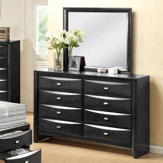 Costway 8 Drawers Storage Mirror Standard Dresser Chest