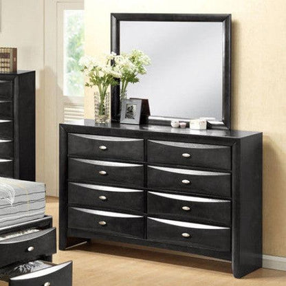 Costway 8 Drawers Storage Mirror Standard Dresser Chest