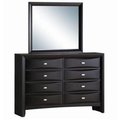 Costway 8 Drawers Storage Mirror Standard Dresser Chest