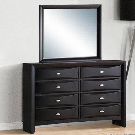 Costway 8 Drawers Storage Mirror Standard Dresser Chest