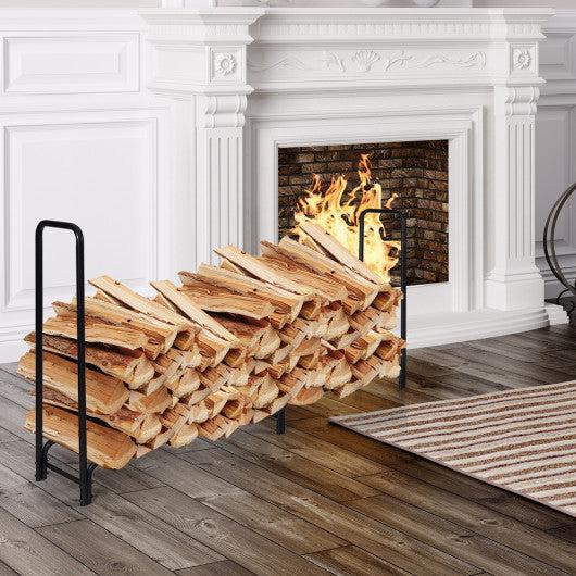 Costway 8' Outdoor Steel Firewood Log Rack