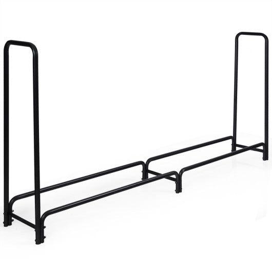 Costway 8' Outdoor Steel Firewood Log Rack