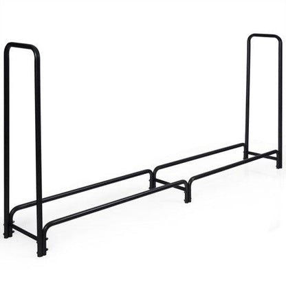 Costway 8' Outdoor Steel Firewood Log Rack