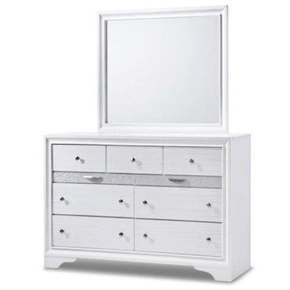 Costway 9 Drawers Modern Storage Cabinet Dresser Mirror Set