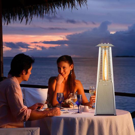 Costway 9,500 BTU Portable Stainless Steel Tabletop Patio Heater with Glass Tube