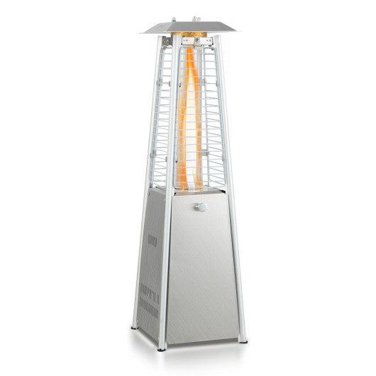 Costway 9,500 BTU Portable Stainless Steel Tabletop Patio Heater with Glass Tube
