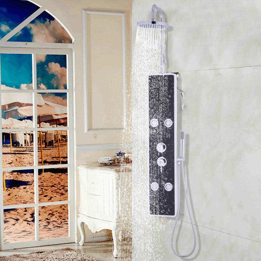 Costway Bathroom ABS Shower Panel with Massage Jets & Hand Shower 