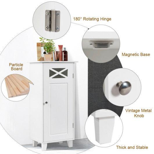 Costway Bathroom Cabinet Free Standing Storage Side Table Organizer