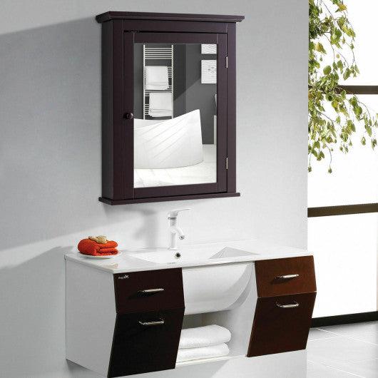 Costway Bathroom Wall Mounted Storage Mirror Medicine Cabinet