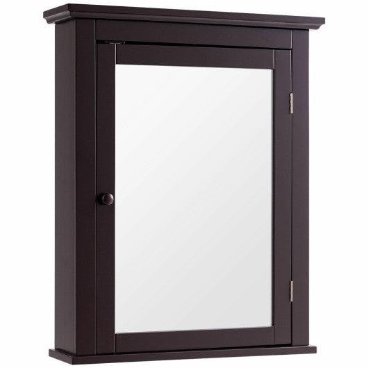 Costway Bathroom Wall Mounted Storage Mirror Medicine Cabinet