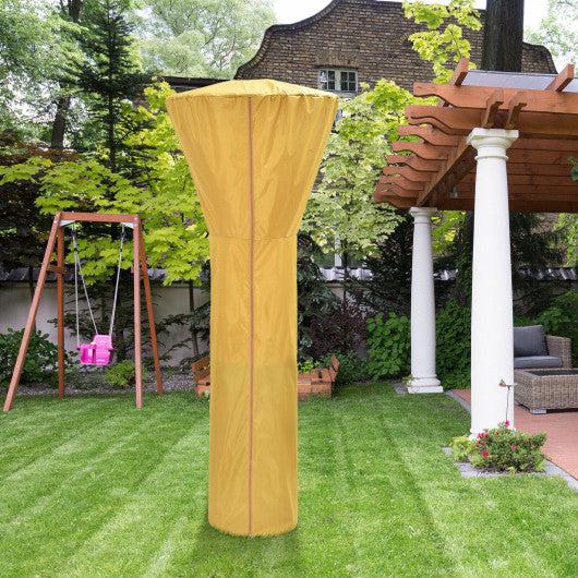 Costway Beige Patio waterproof heater cover with Zipper and Storage Bag
