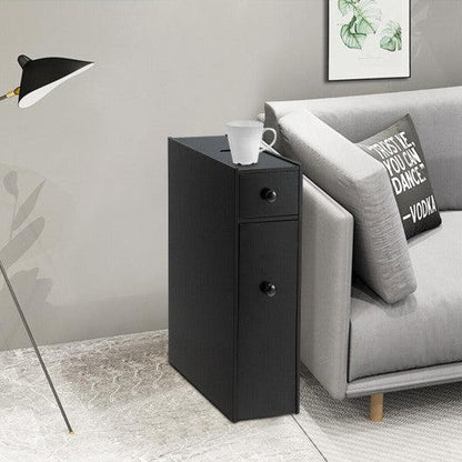 Costway Black Bathroom Cabinet Space Saver Storage Organizer