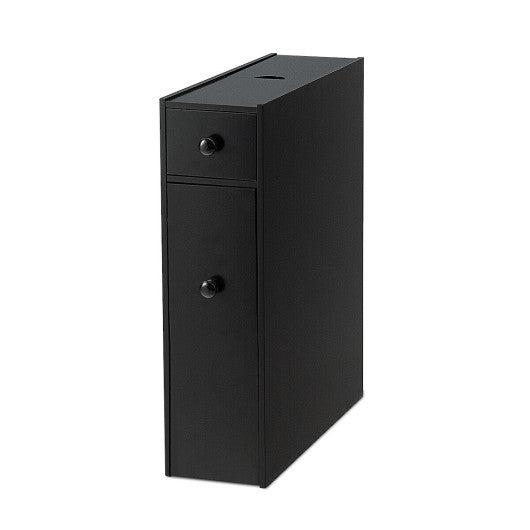 Costway Black Bathroom Cabinet Space Saver Storage Organizer
