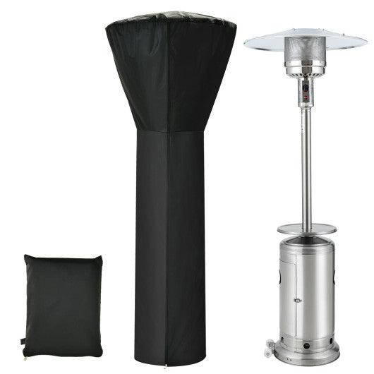 Costway Black Patio Waterproof Heater Cover with Zipper and Storage Bag