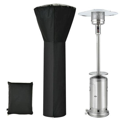 Costway Black Patio Waterproof Heater Cover with Zipper and Storage Bag