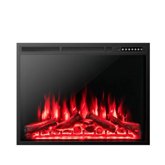 Costway FP10190 34" Electric Fireplace Recessed with Adjustable Flames
