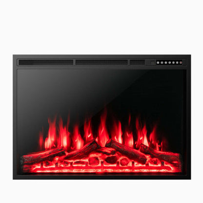 Costway FP10191 37" Electric Fireplace Recessed with Adjustable Flames
