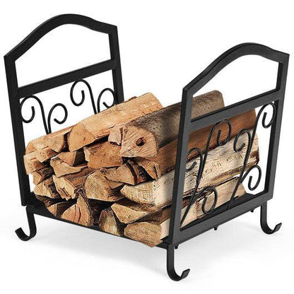 Costway Fireplace Log Holder Iron Indoor Firewood Rack