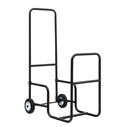 Costway Firewood Log Cart Carrier with Anti-Slip and Wear-Resistant Wheels