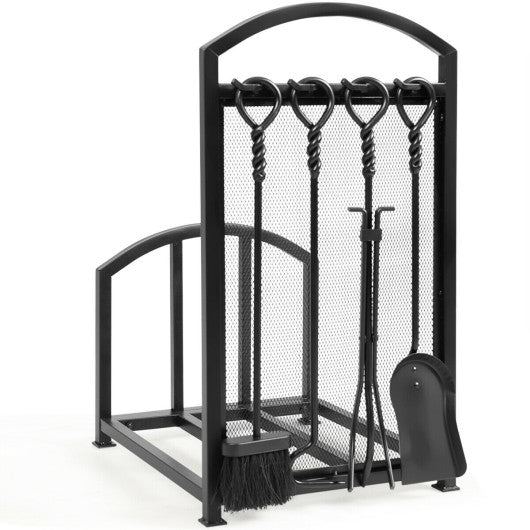 Costway Firewood Log Rack with 4 Tools Set