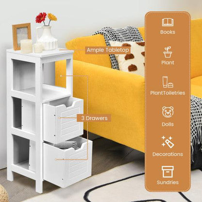 Costway Floor Cabinet Multifunction Storage Rack Stand Organizer