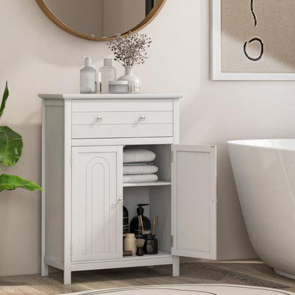 Costway Free Standing Bathroom Storage Cabinet with Large Drawer
