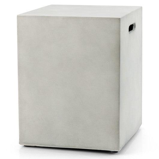 Costway Gray Propane Tank Cover Hideaway Table for Standard 20 lbs. Propane Tank