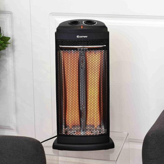 Costway Heating Radiant Tower Infrared Portable Electric Quartz Heater with Overheat Protection