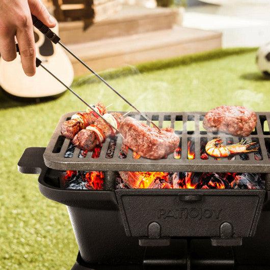 Costway Heavy Duty Cast Iron Tabletop BBQ Grill Stove for Camping Picnic