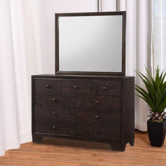 Costway Home Luxury 9 Drawers Storage Dresser Mirror Cabinet Set