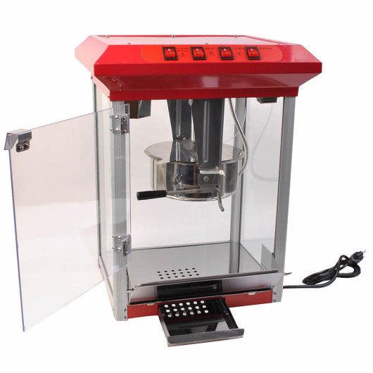 Costway New 8oz Deluxe Popcorn Popper Maker Machine Red Table Top Tabletop Theater Style