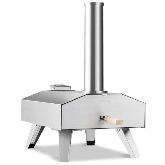 Costway Portable Stainless Steel Outdoor Pizza Oven with 12" Pizza Stone