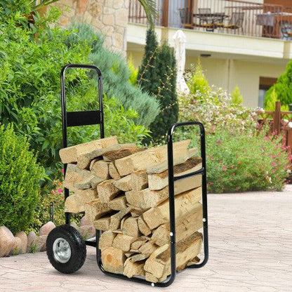 Costway Rolling Firewood Carrier Wood Mover