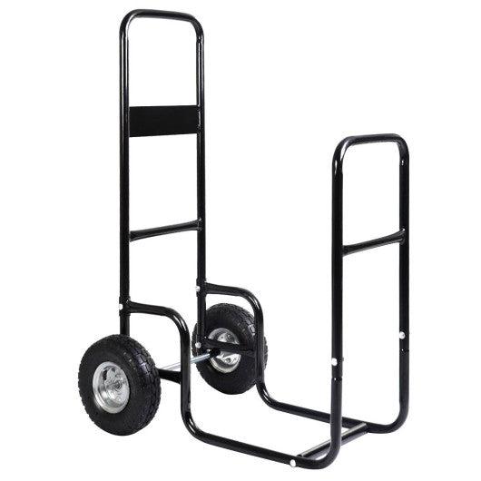 Costway Rolling Firewood Carrier Wood Mover