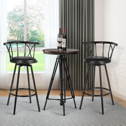 Costway Set of 2 Swivel Bar stools Rotatable Chairs