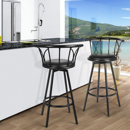 Costway Set of 2 Swivel Bar stools Rotatable Chairs